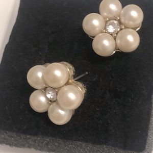 Vintage Faux Pearl Stud Earrings